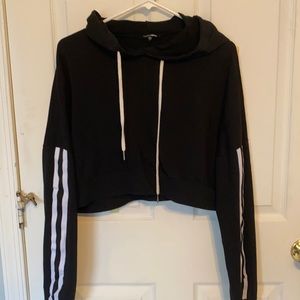 Fashion Nova Black Cropped Hoodie